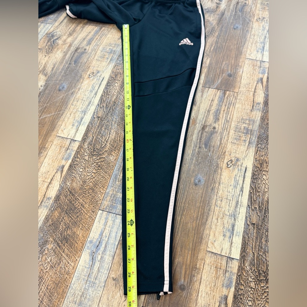Adidas Women’s CLIMACOOL Athletic Joggers Pink 3 Stripes, Size XS, Leg Zipper - Picture 5 of 12